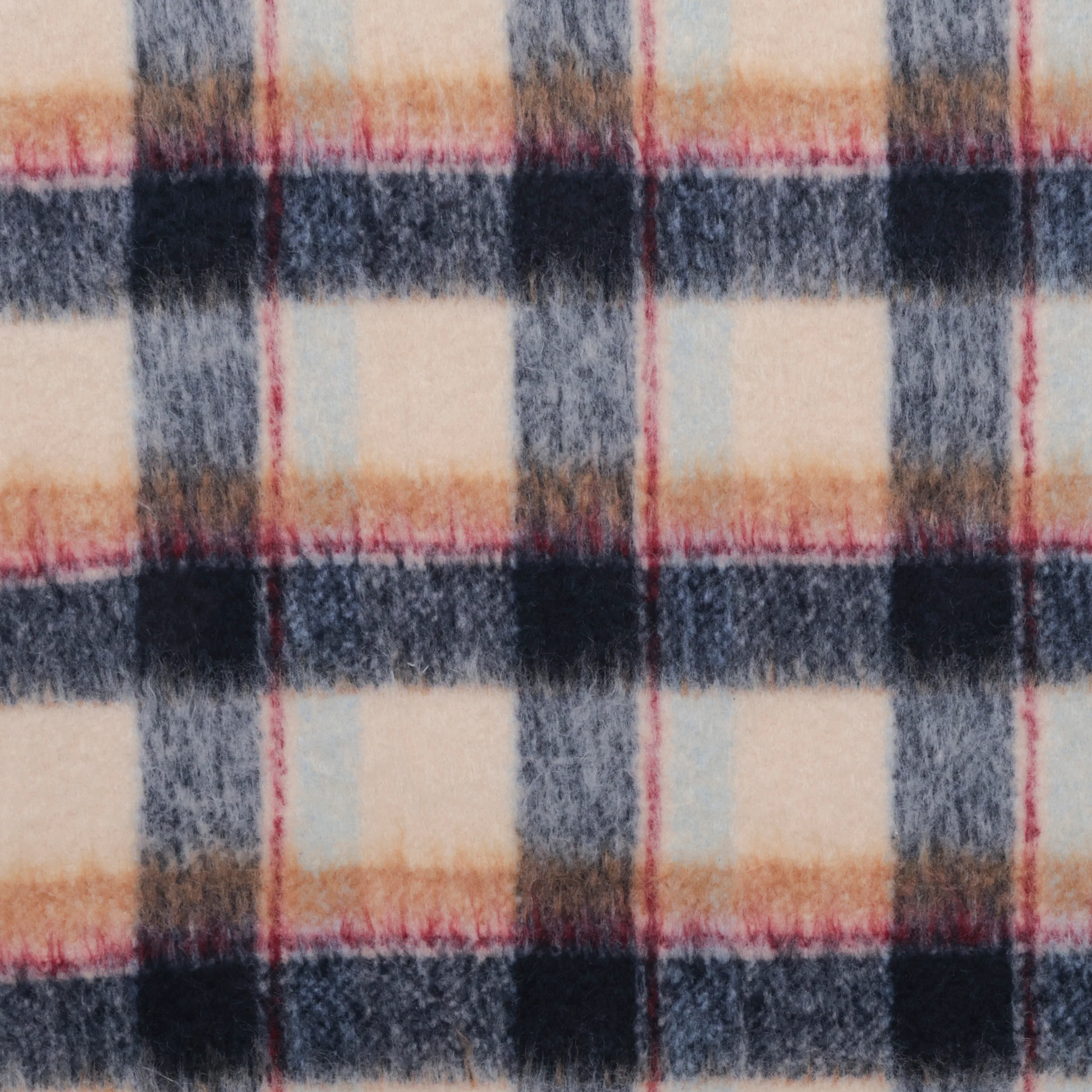 Wool Blend - Coating - Brushed Tweed - Navy Off White - Image 2