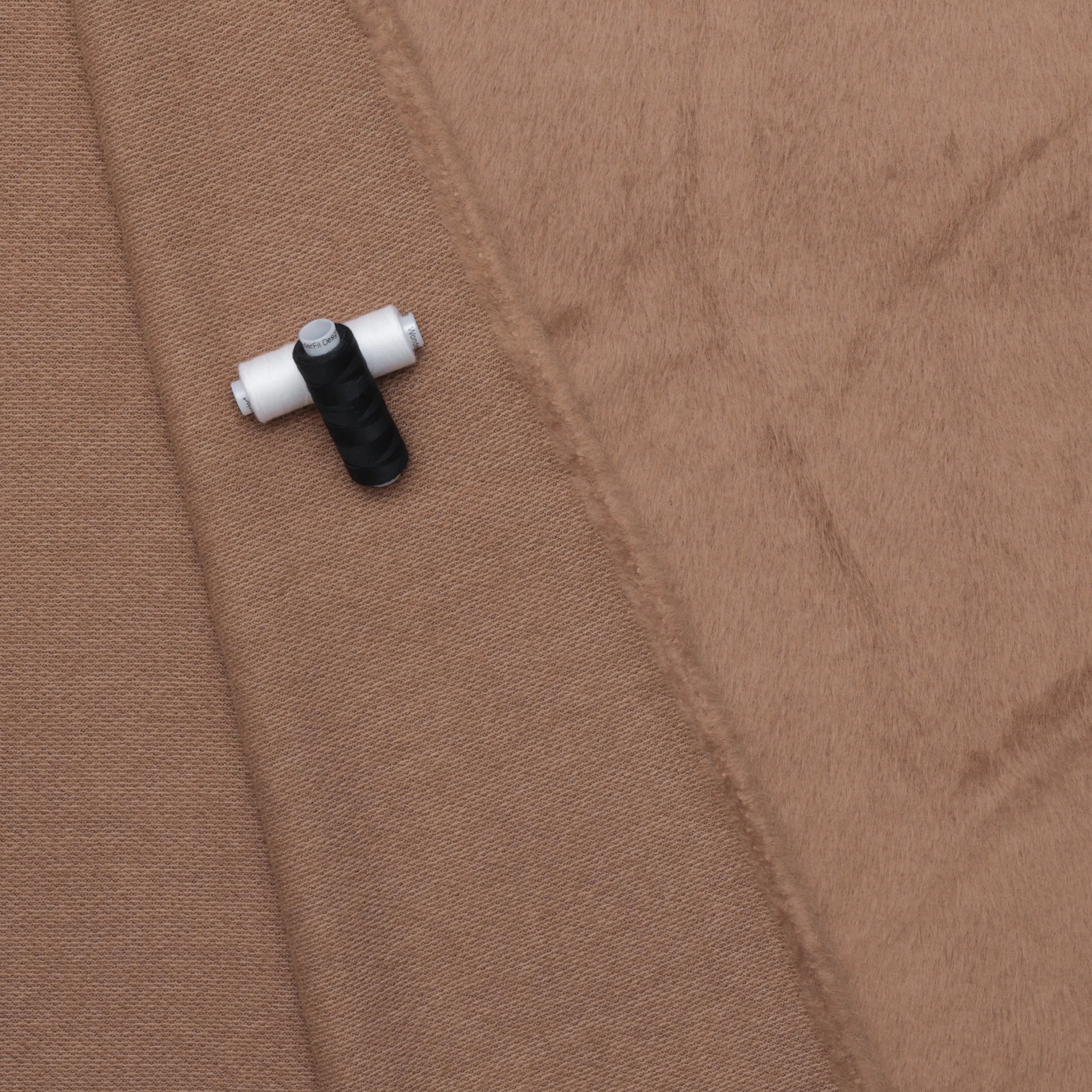 Wool Blend - Italian Novelty Coating - Camel - Image 3