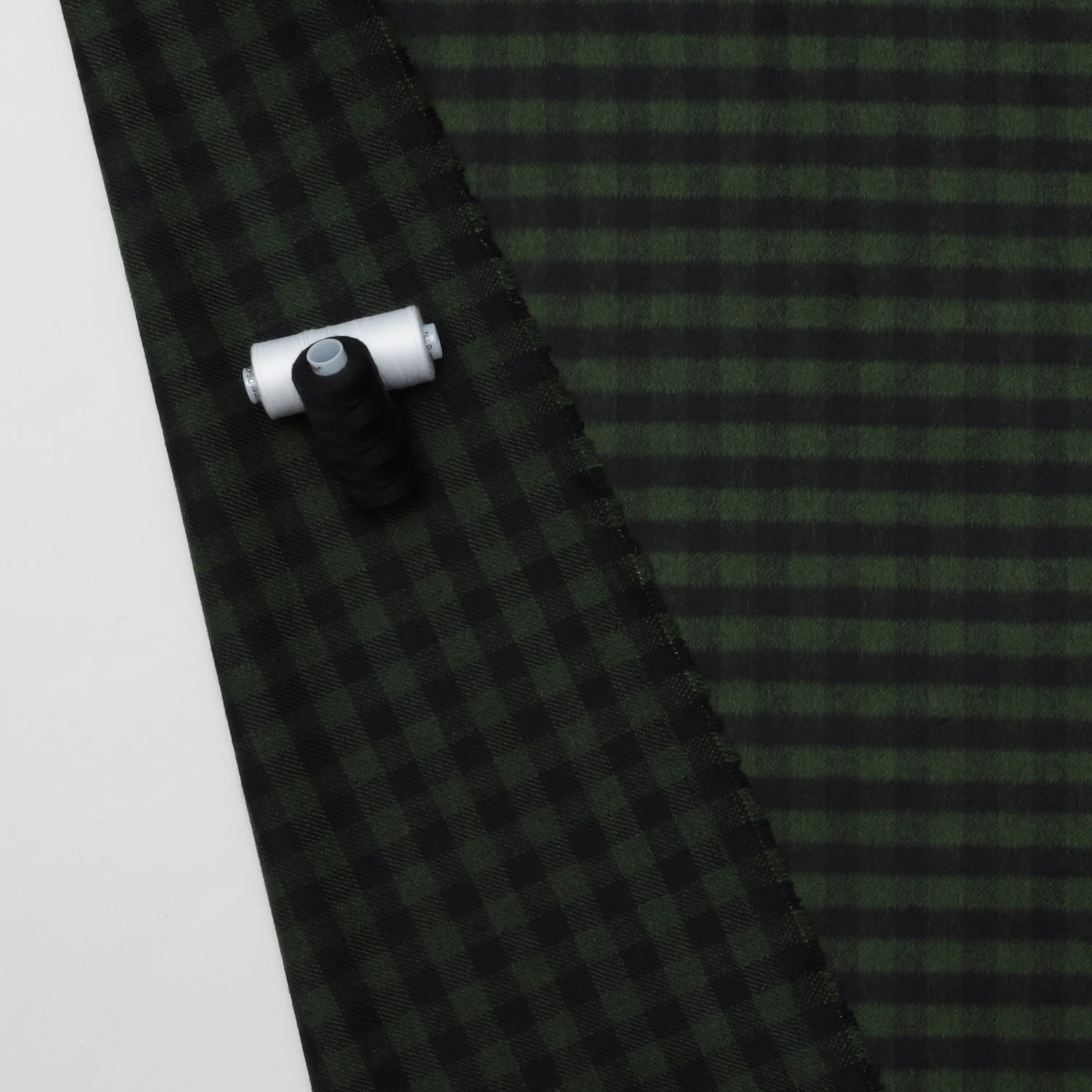 Wool Blend - Plaid Coating - Forest - Image 3