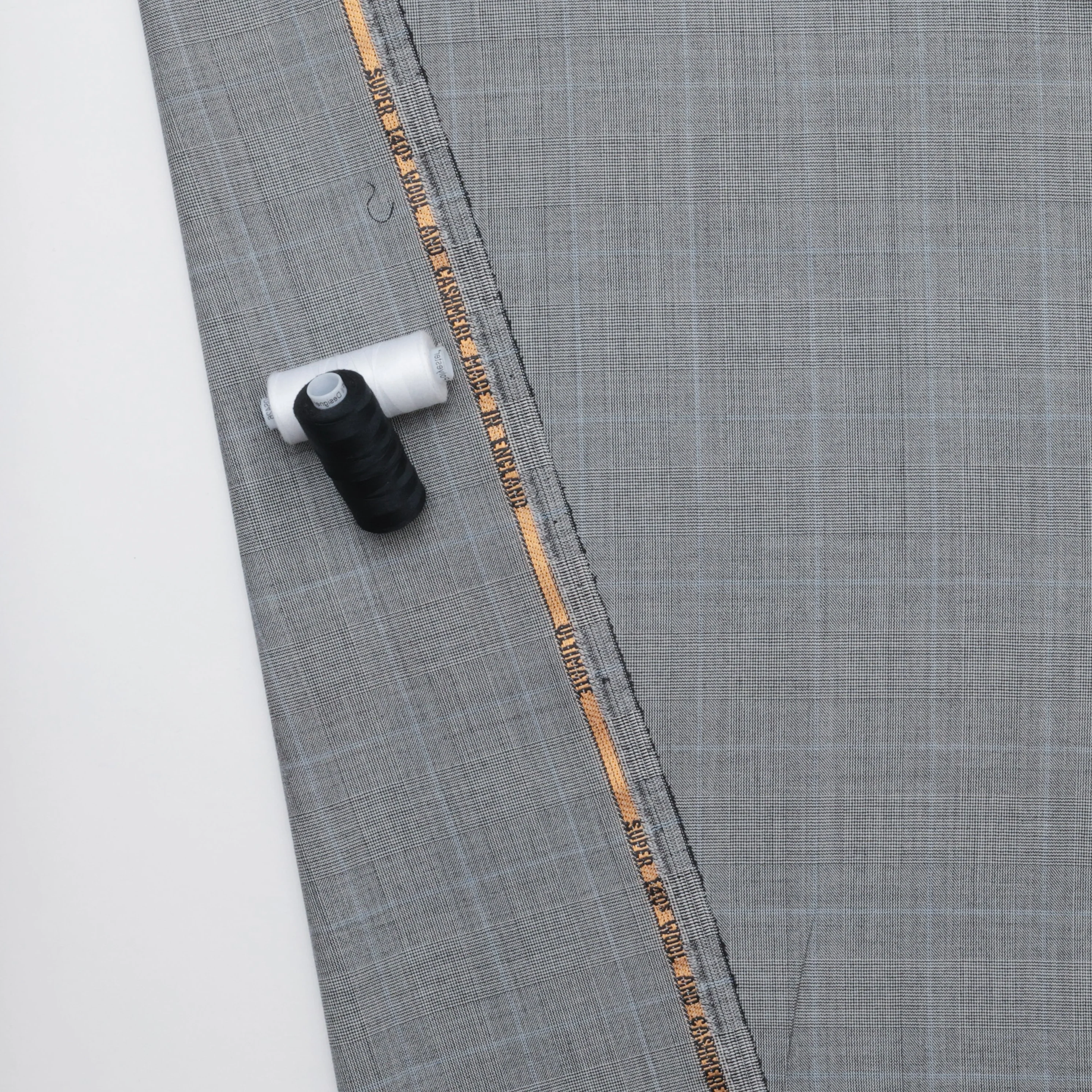 Wool Cashmere - Suiting - Plaid - Grey - Image 3