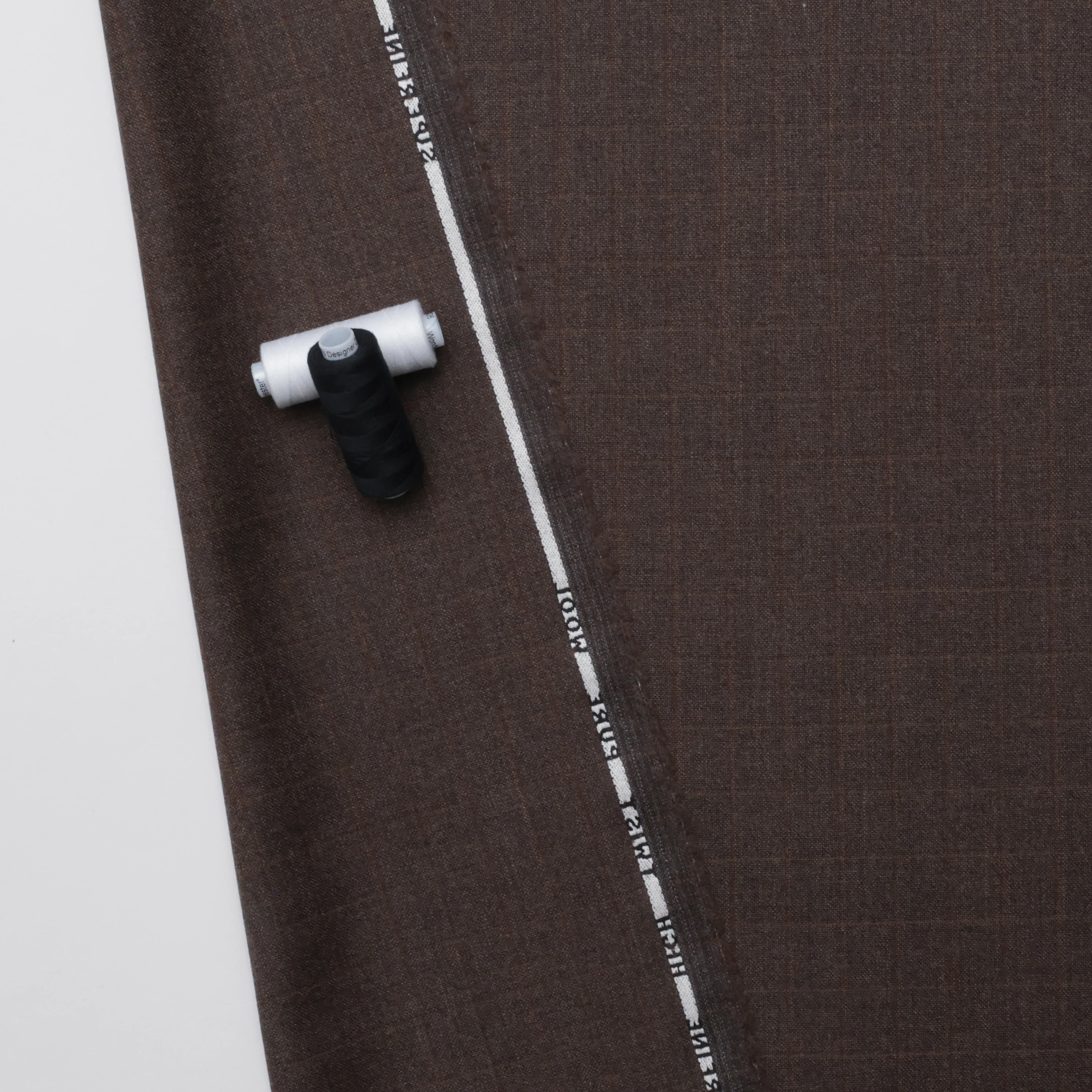 Wool - Suiting - Plaid - Chocolate - Image 3