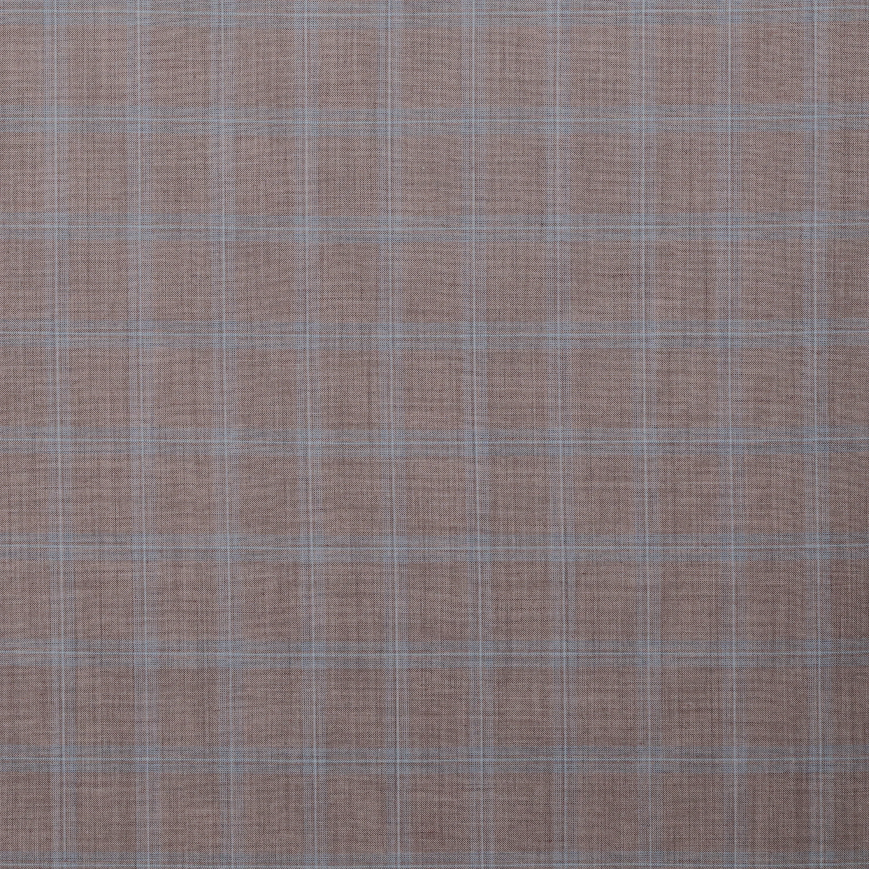 Wool - Suiting - Plaid - Taupe Blue - Image 2
