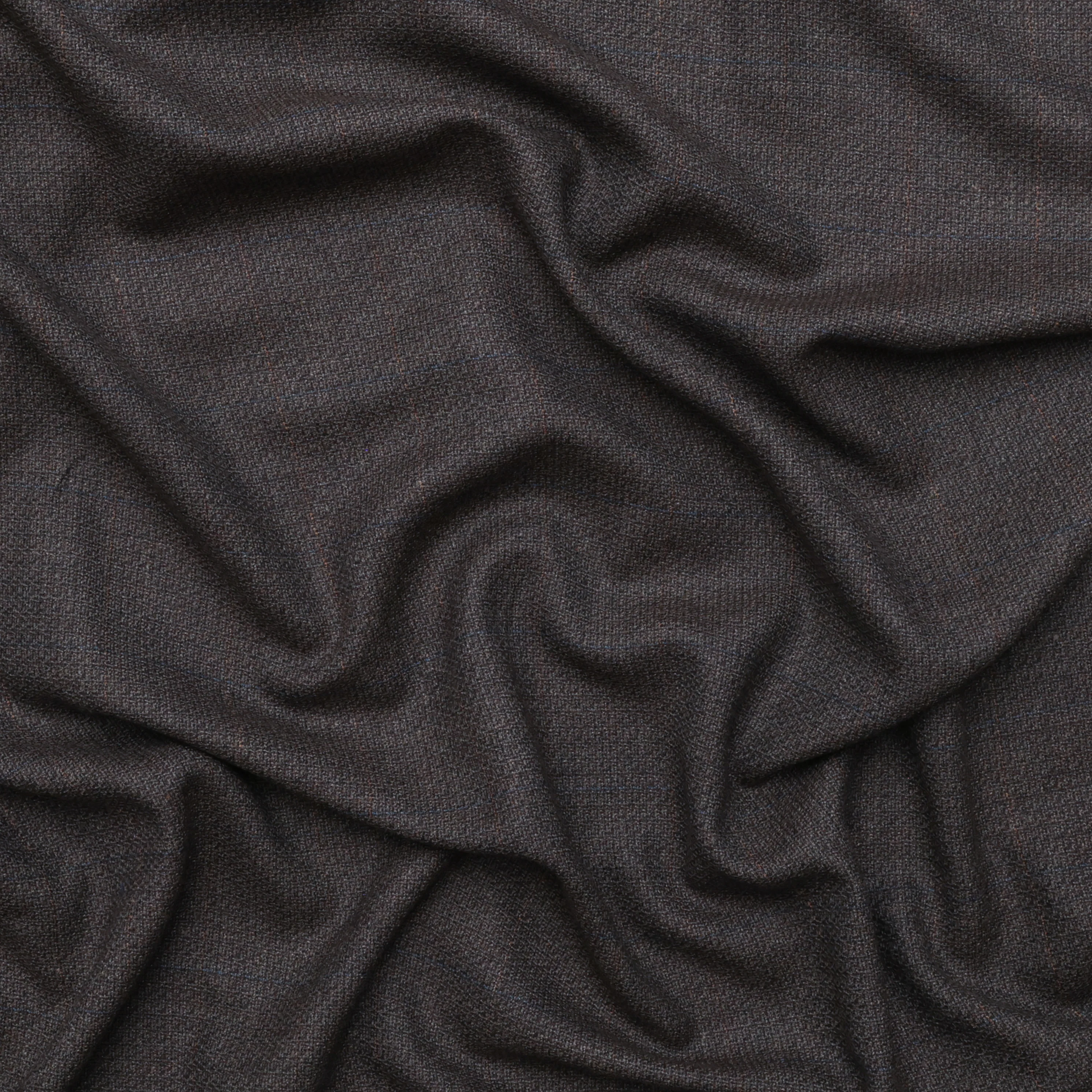 Wool - Suiting - Tweed Plaid - Dark Brown
