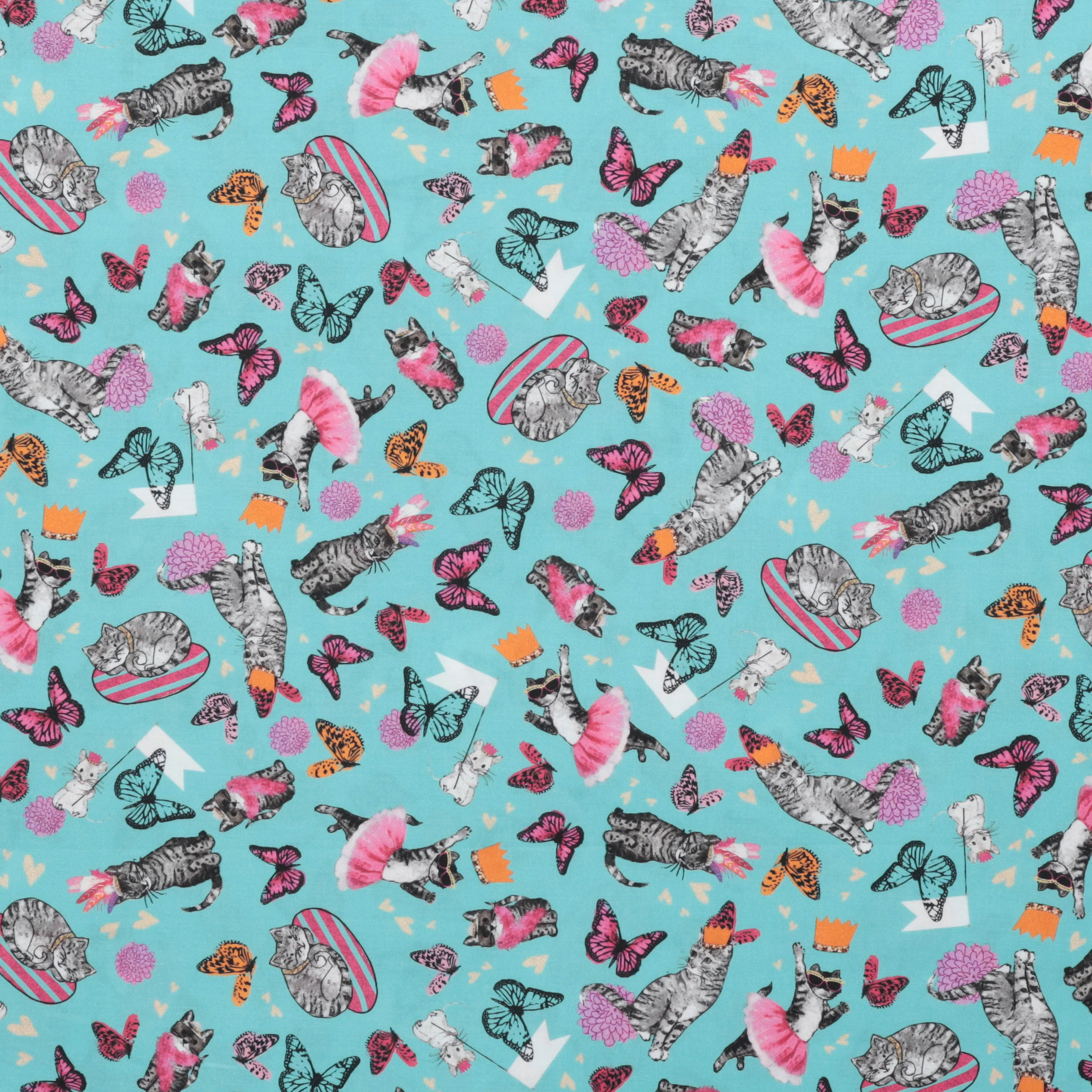 World Art Group - Cotton - Fancy Pants - Turquoise - Image 2