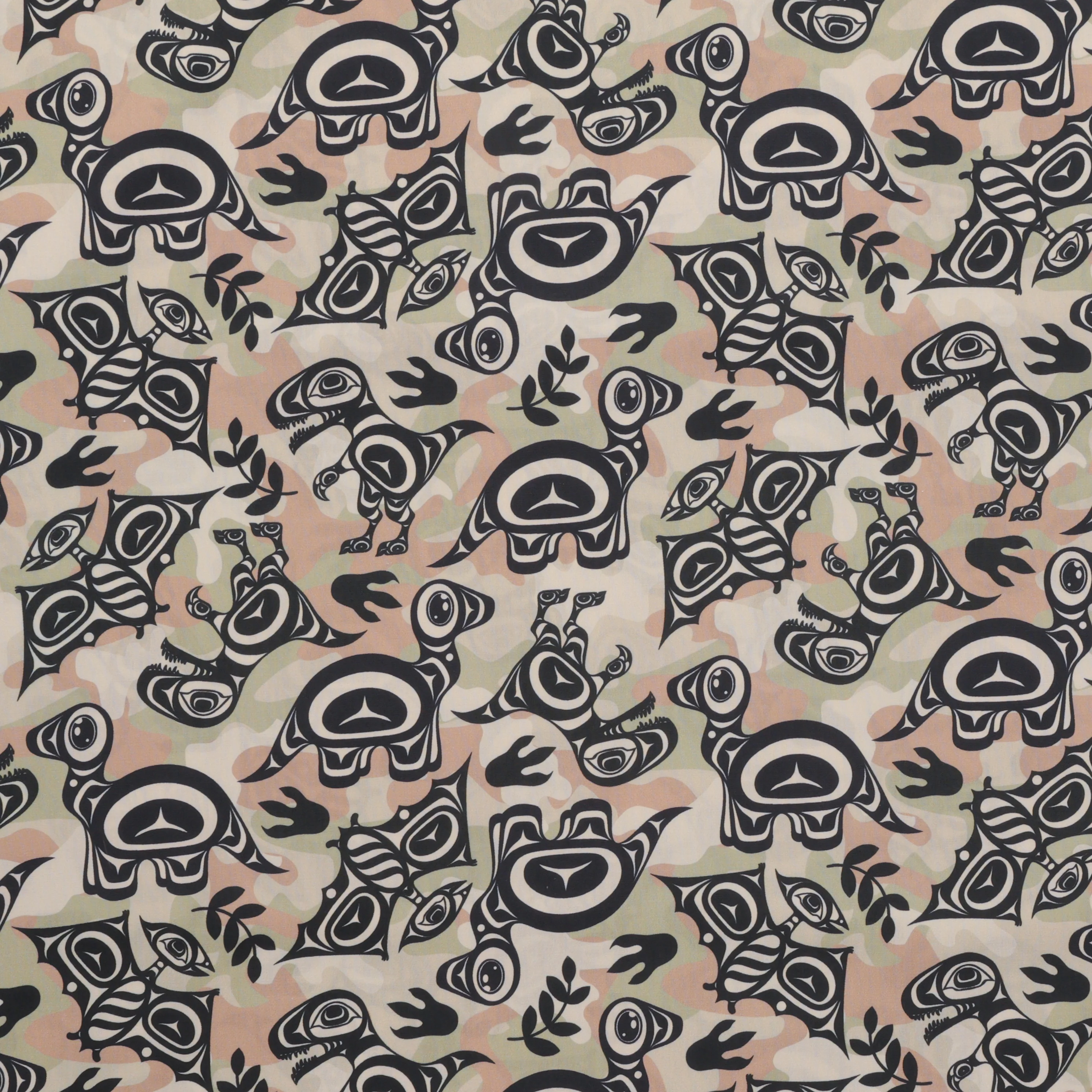 Yasakw Designs - Poplin - Camo Dino - Black - Image 2